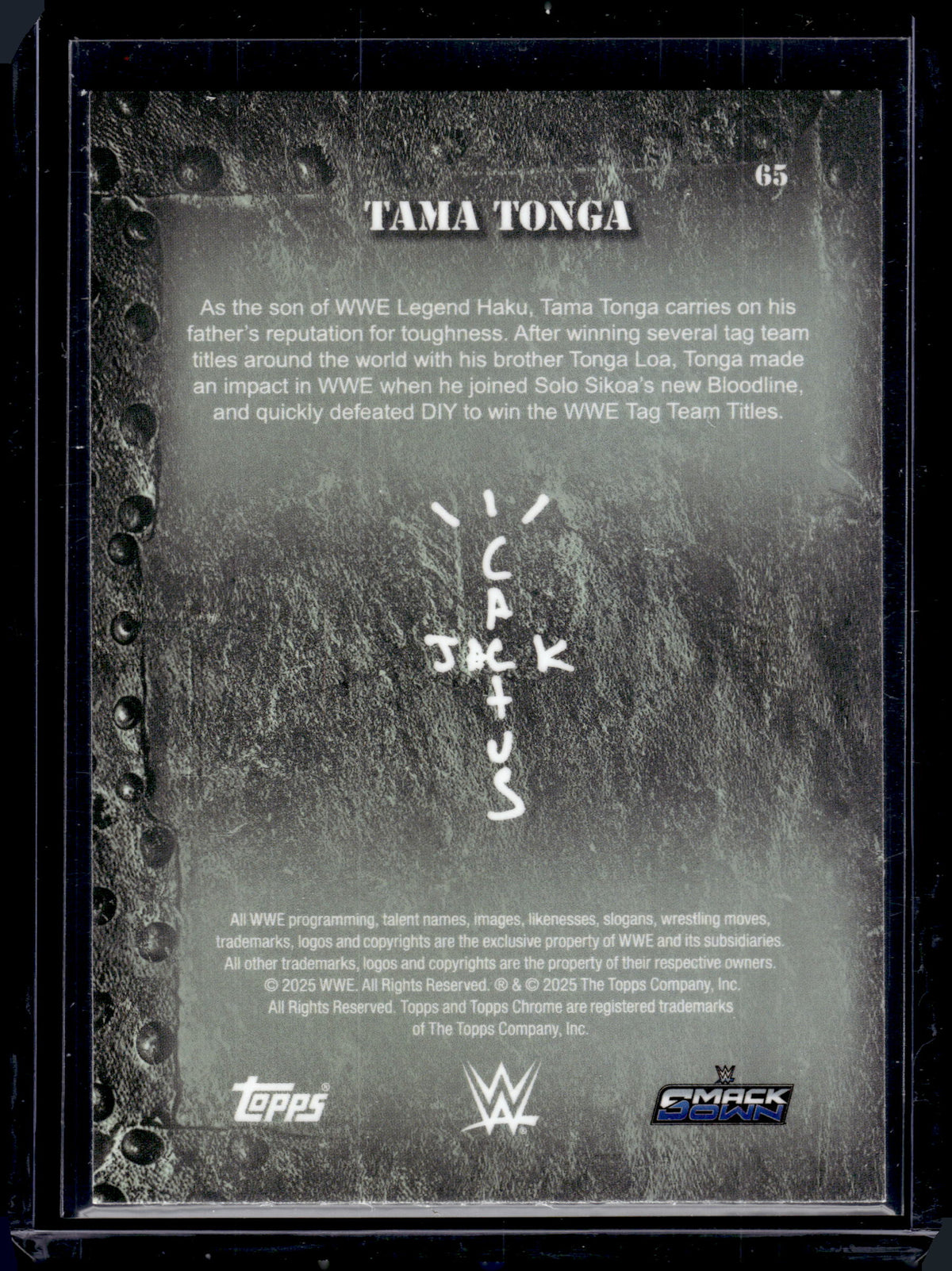 HL-P06 2025 Topps Chrome WWE Tama Tonga #65 Refractor