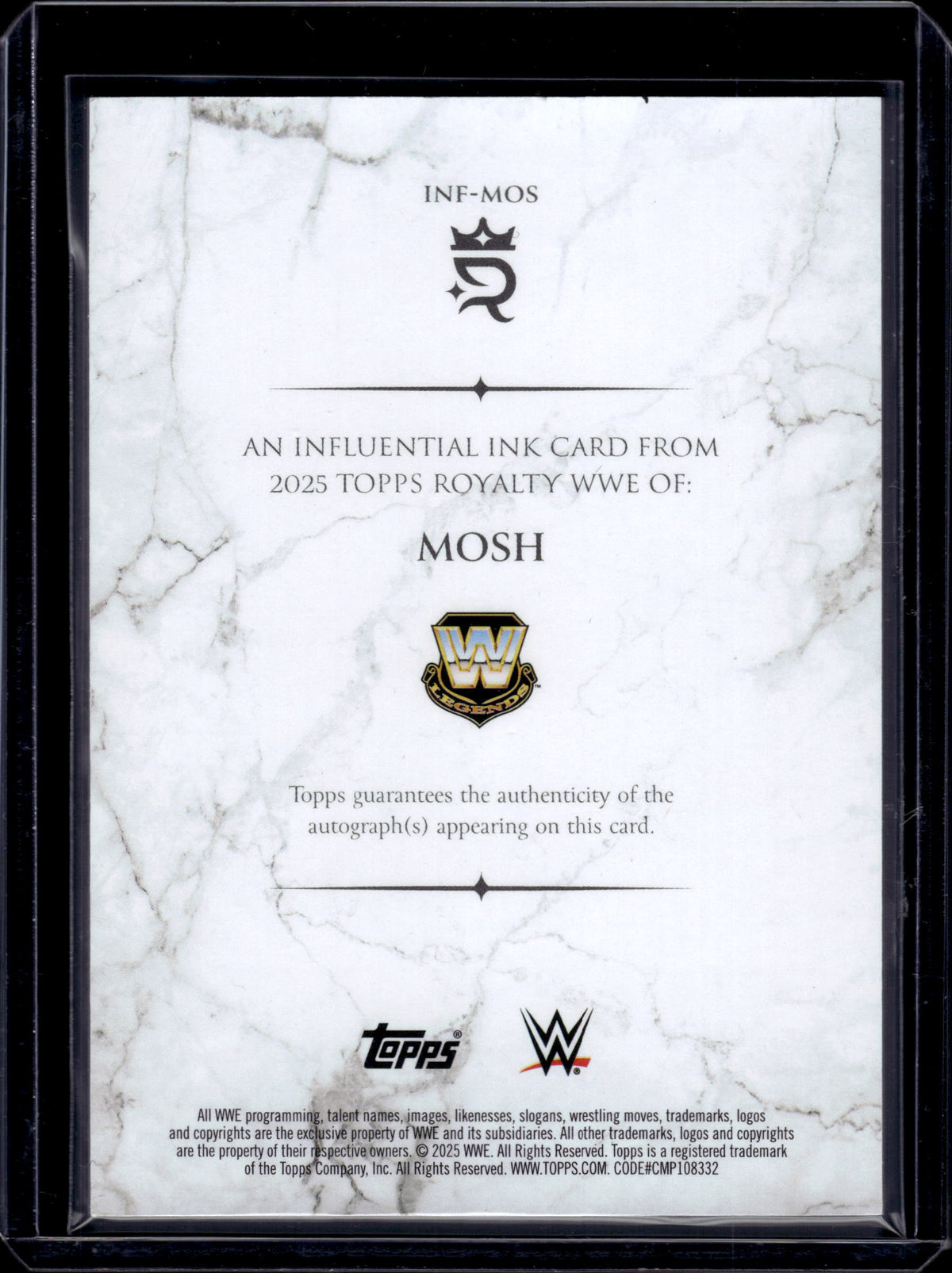 HL-P01 2025 Topps Royalty WWE Mosh #INF-MOS