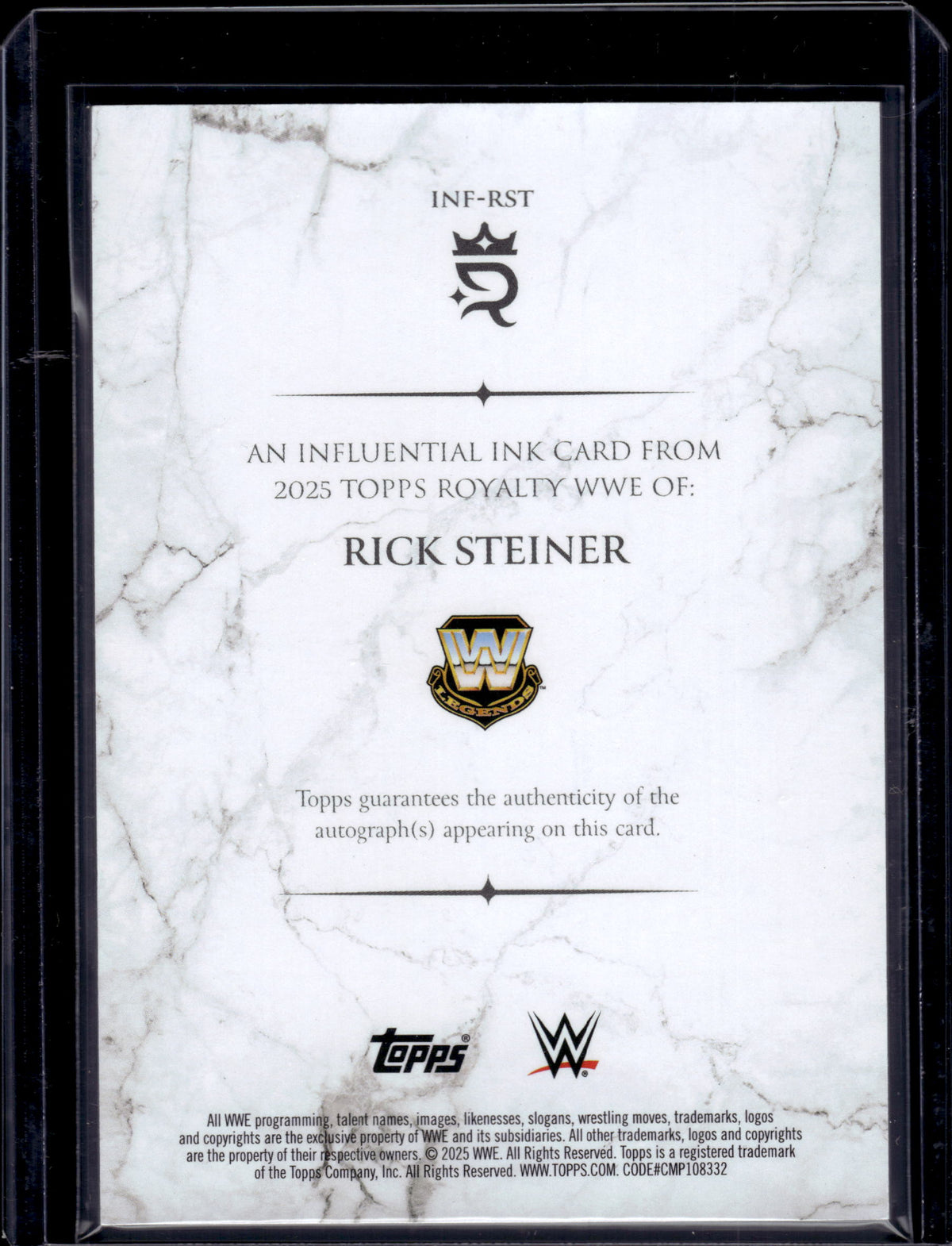 HL-P01 2025 Topps Royalty WWE Influential Ink Rick Steiner #INF-RST /99