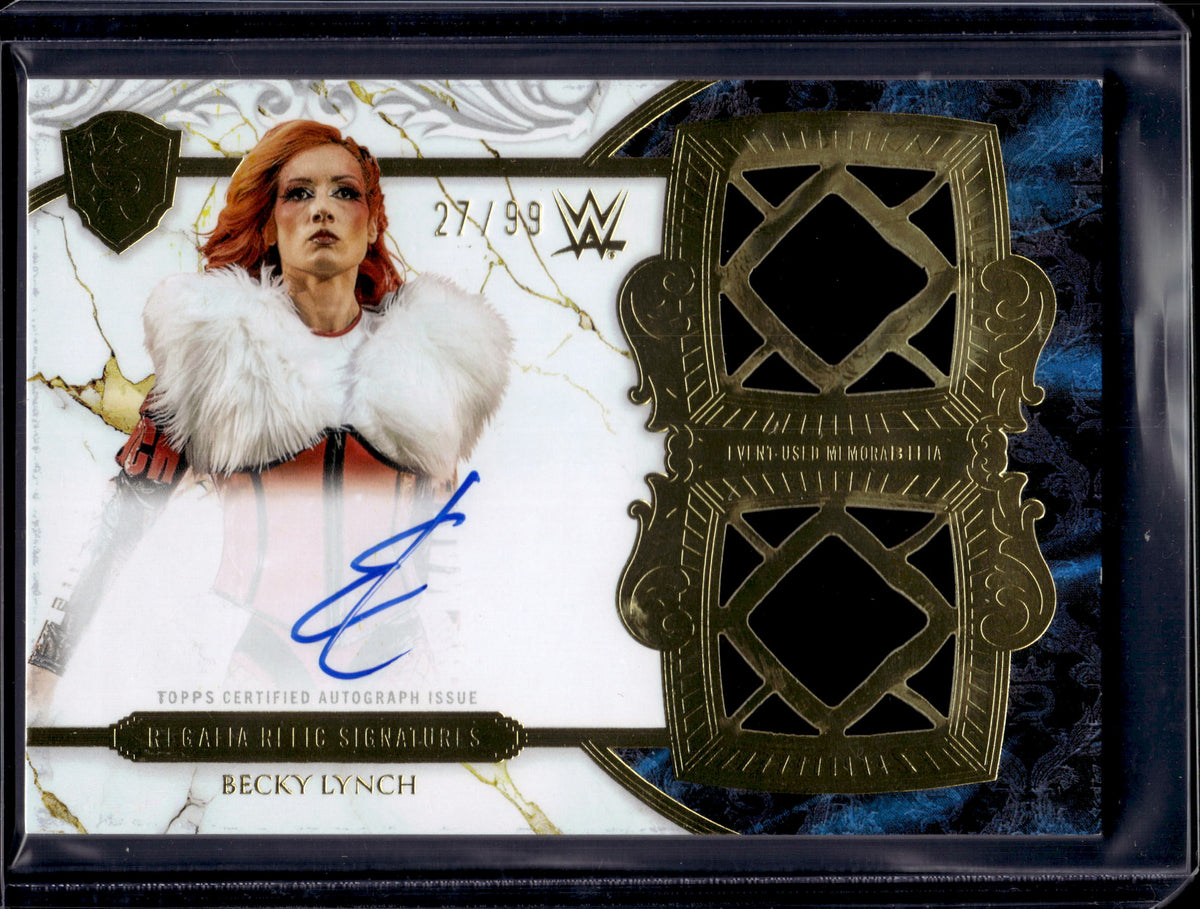 HL-P01 2025 Topps Royalty WWE Becky Lynch #RES-BLY /99 Certified Autograph Relic