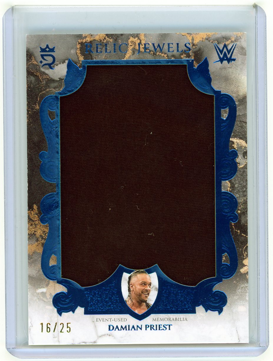 HL-P01 2025 Topps Royalty WWE Damian Priest #RJ-14 /25 Event-Used Relic