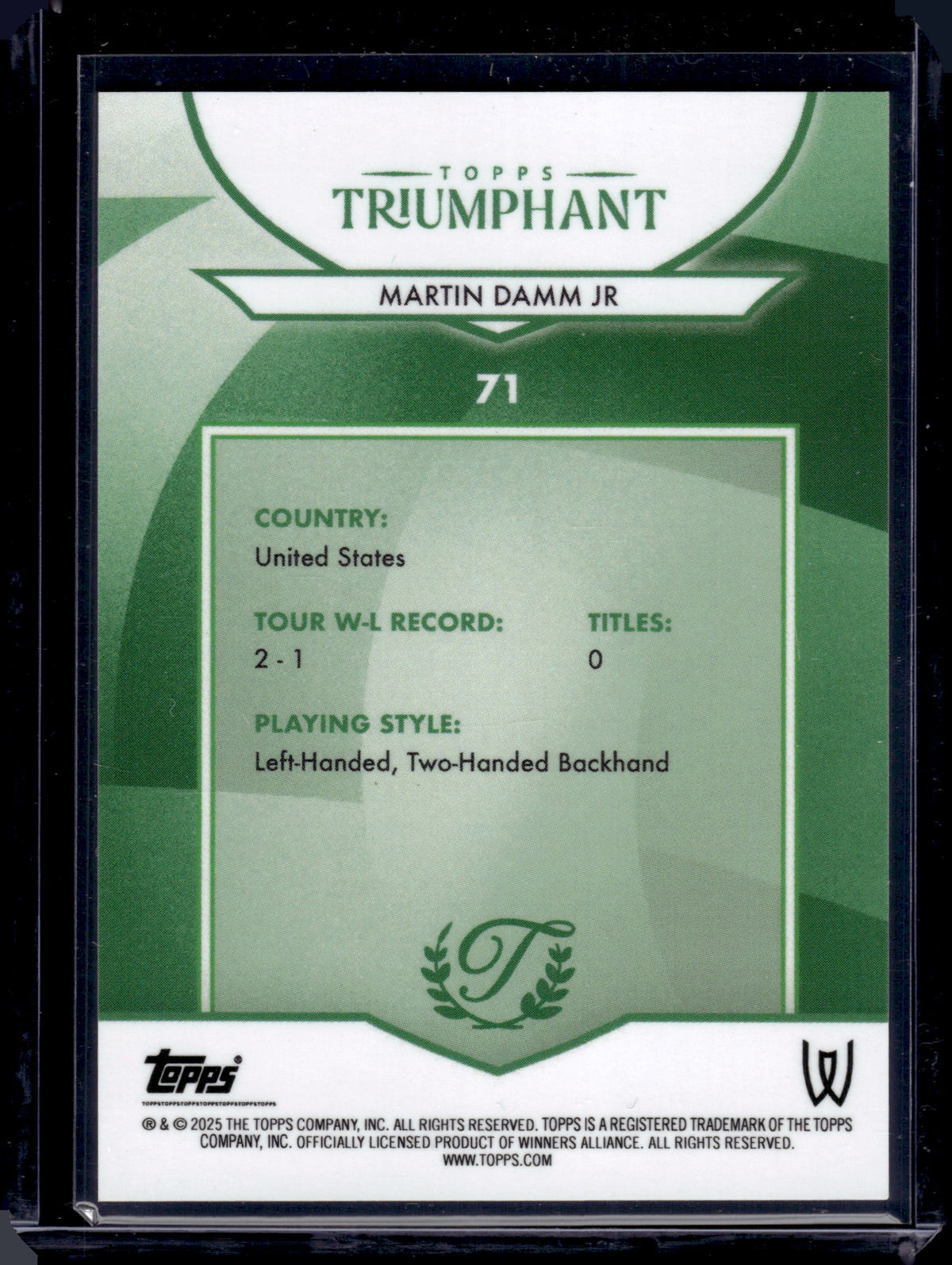 HL-P06 2025 Topps Triumphant Martin Damm Jr #71 /50
