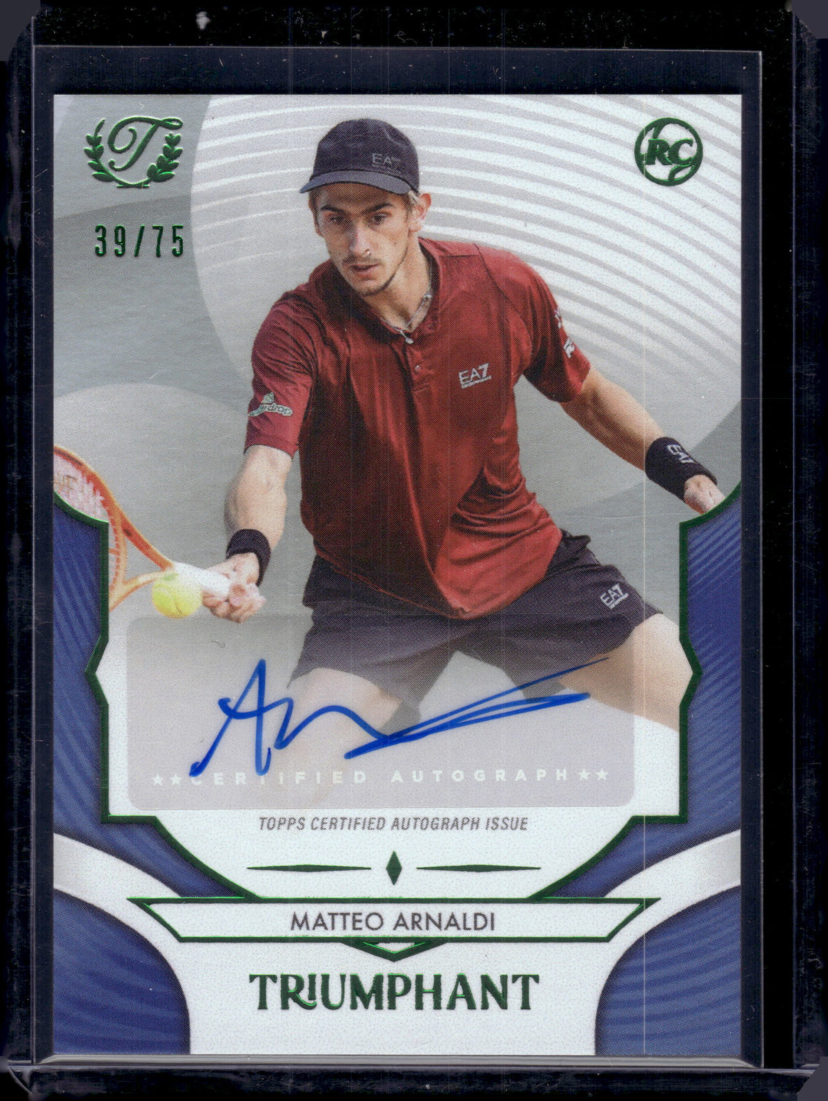 HL-P06 2025 Topps Triumphant Matteo Arnaldi #28-A /75 RC