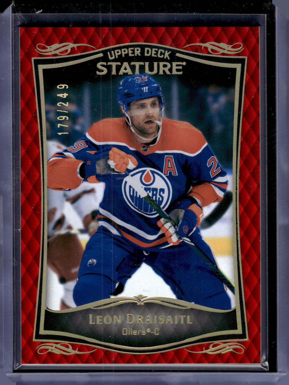 HL-P06 2025 Upper Deck Stature Leon Draisaitl #7 Red /249