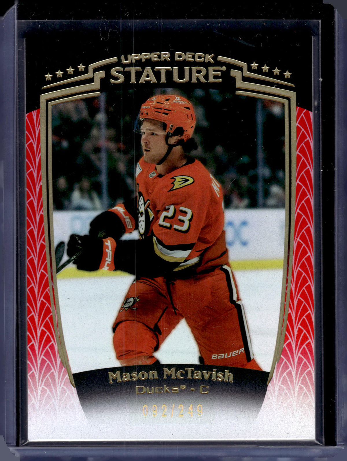 HL-P06 2024 Upper Deck Stature Mason McTavish #5 Red /249