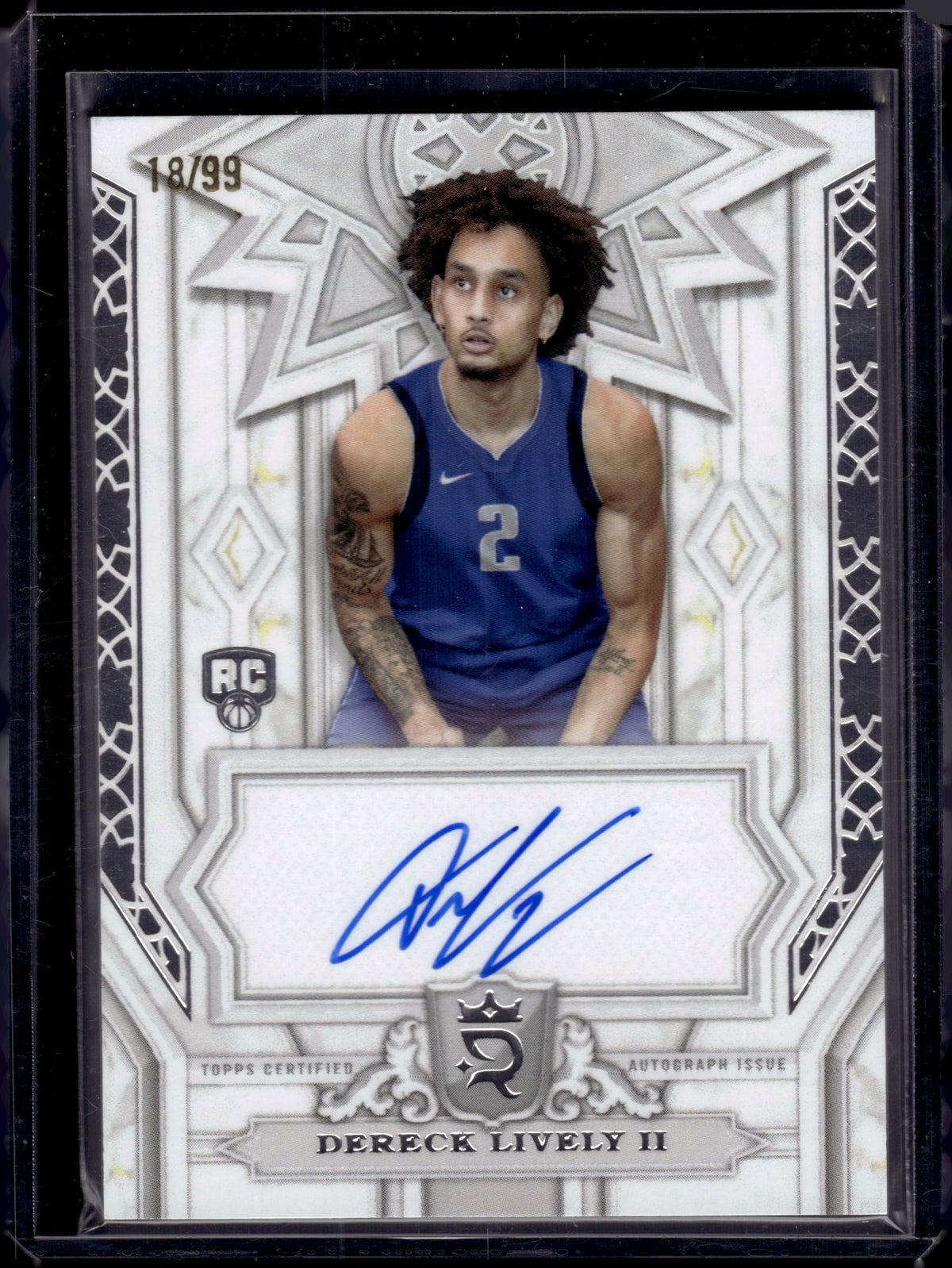 HL-P06 2024 Topps Royalty Collection Dereck Lively II #POG-DL /99 Autographs RC