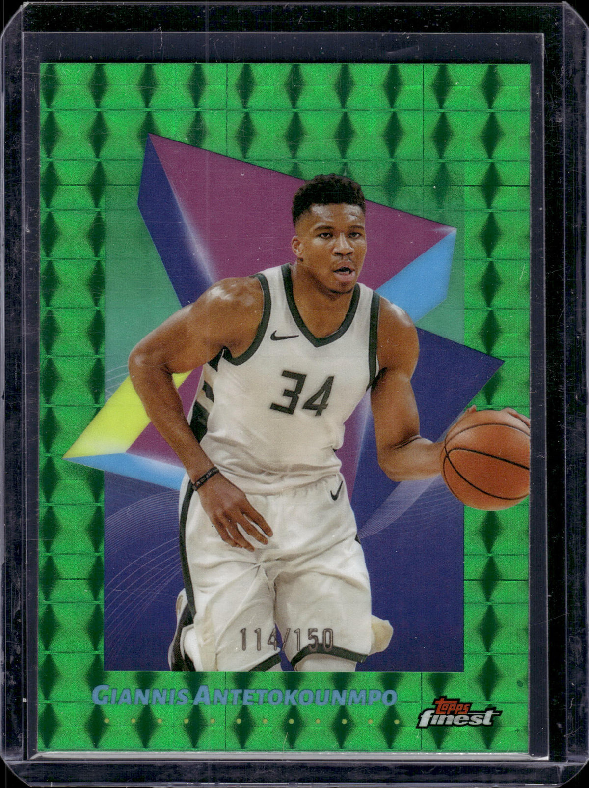 HL-P06 2025 Topps Finest Giannis Antetokounmpo #56 Green Geometric /150