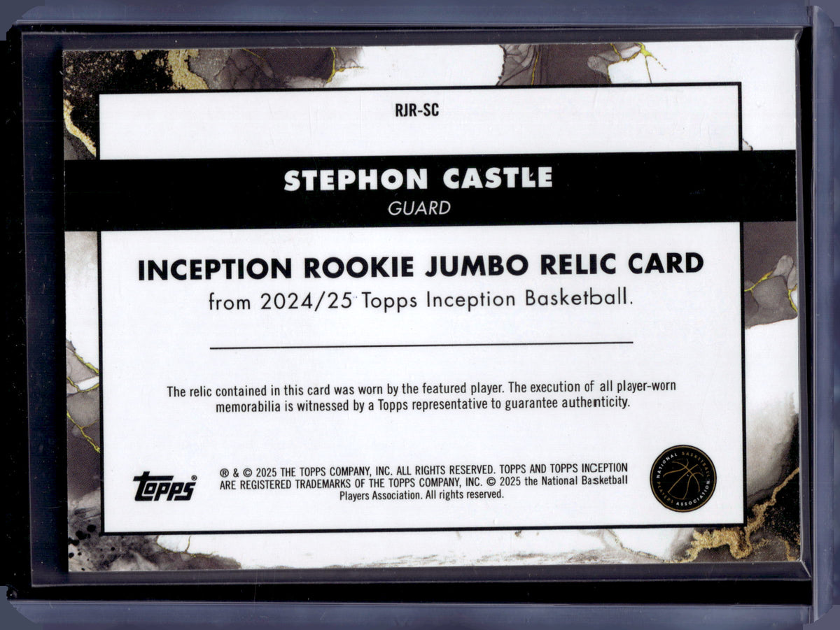 HL-P06 2025 Topps Inception Stephon Castle #RJR-SC RC Rookie Jumbo Relic