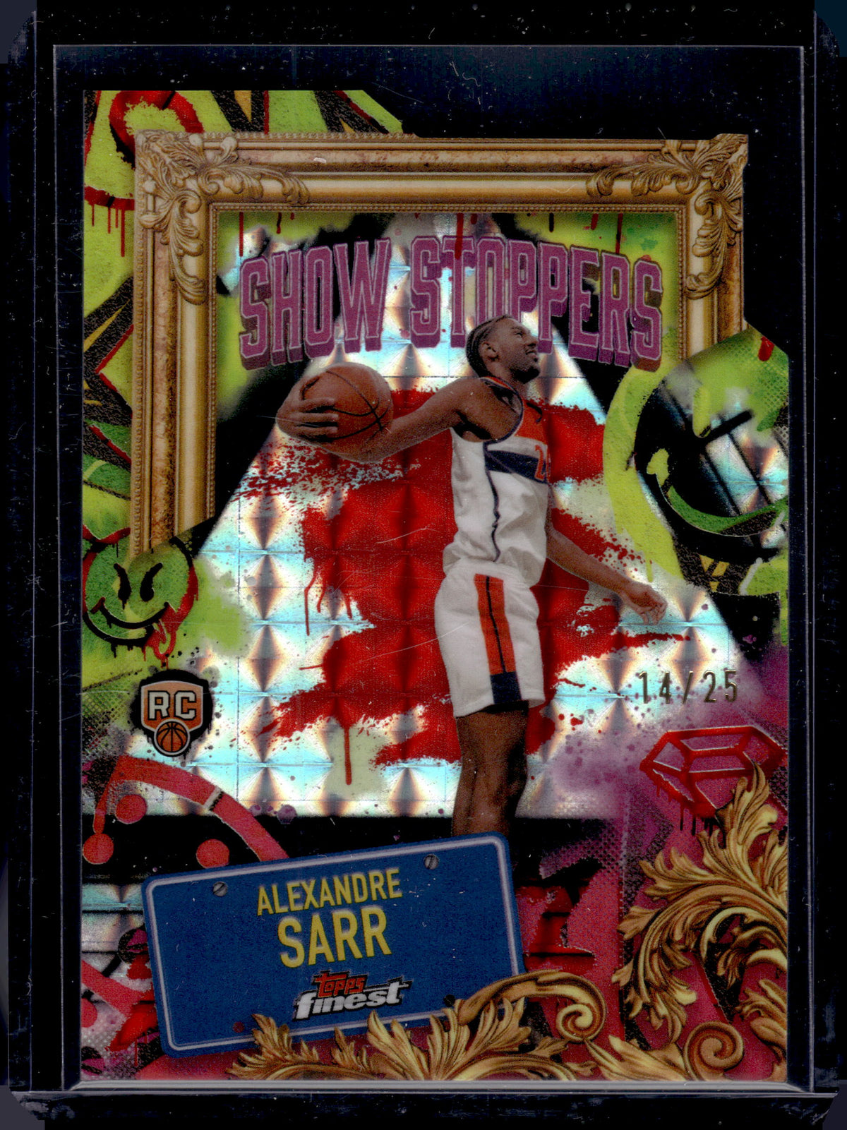 HL-P06 2025 Topps Finest Show Stoppers Alexandre Sarr #S-24 /25 RC