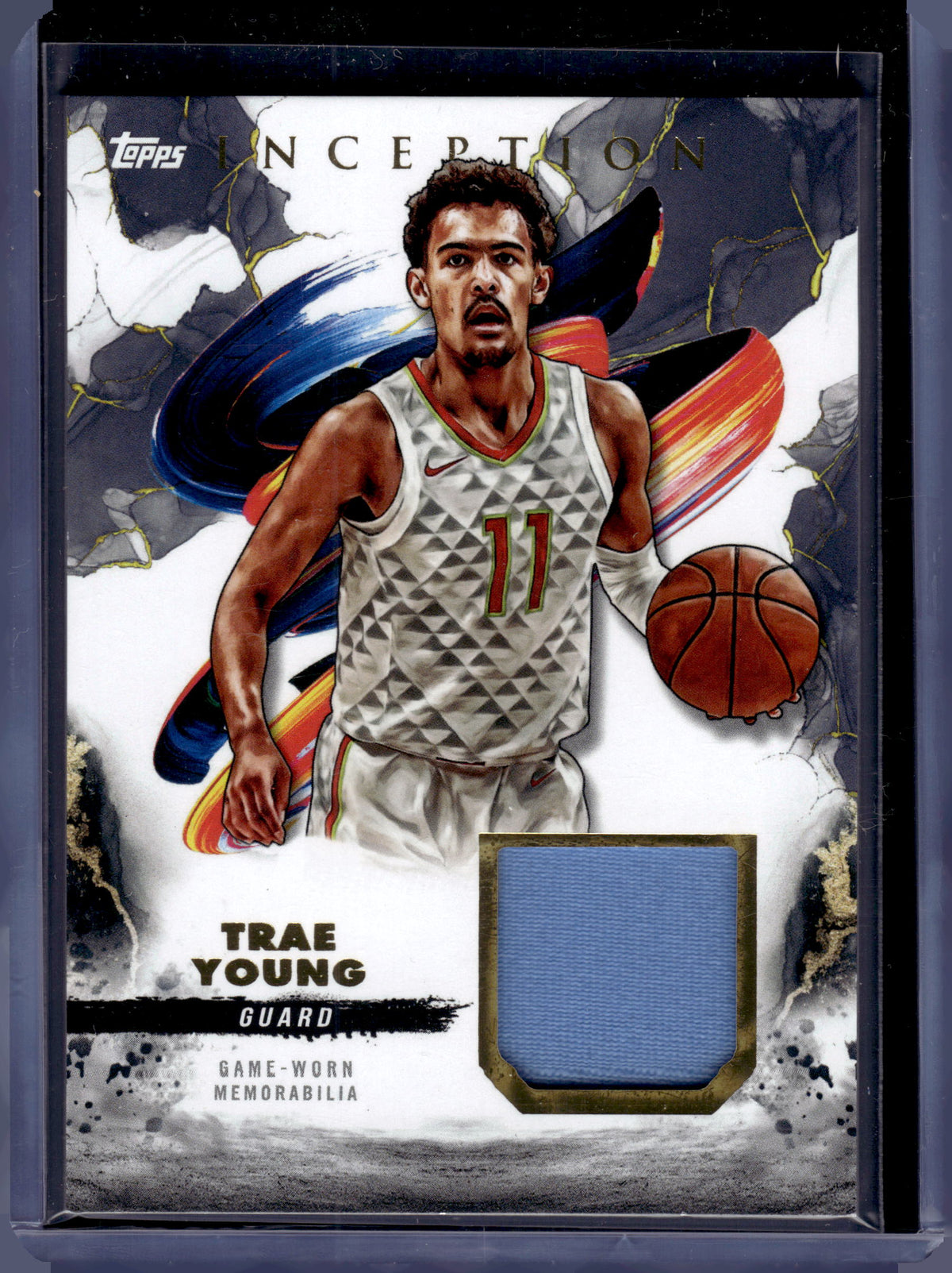 HL-P06 2025 Topps Inception Trae Young #REC-TY Inception Relic Card Game-Worn