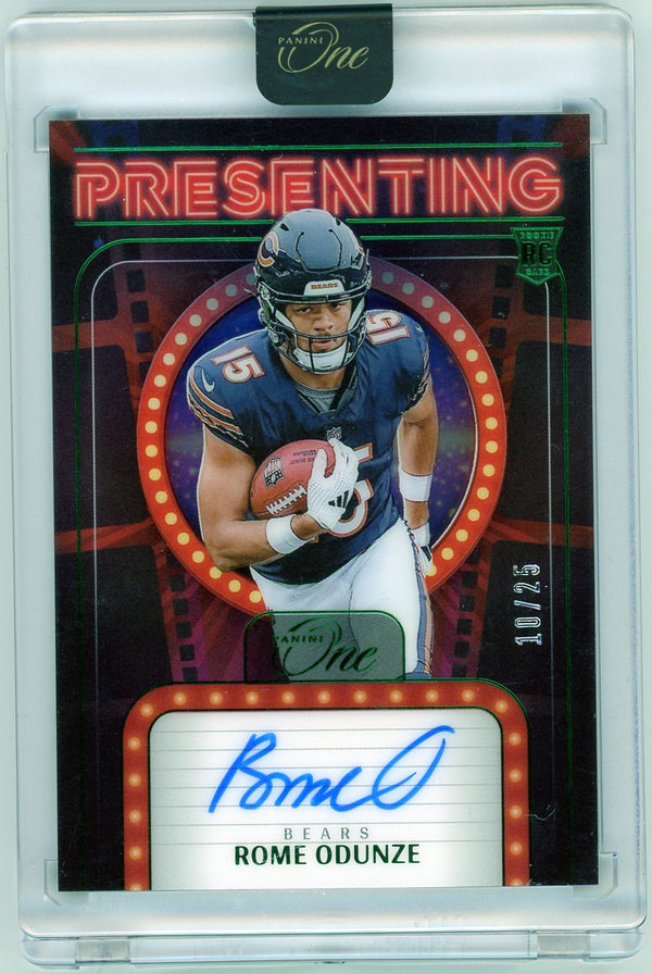 2024 Panini One Football Presenting Rome Odunze #156 /25 RC