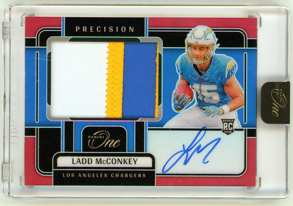 HL-P02 2024 Panini One Precision Ladd McConkey #309 /60 Auto Patch RC