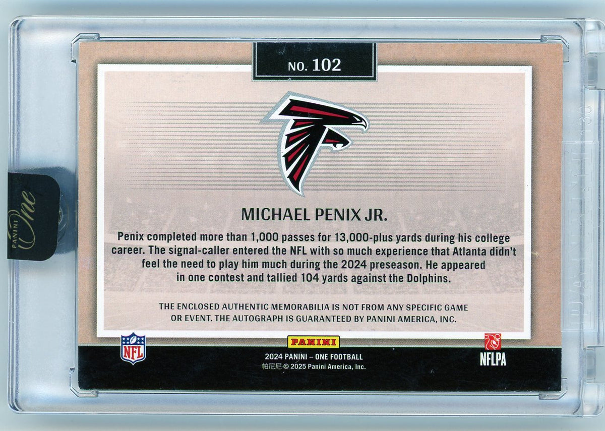 HL-P02 2024 Panini One Michael Penix Jr. #102 /99 Auto Patch RC