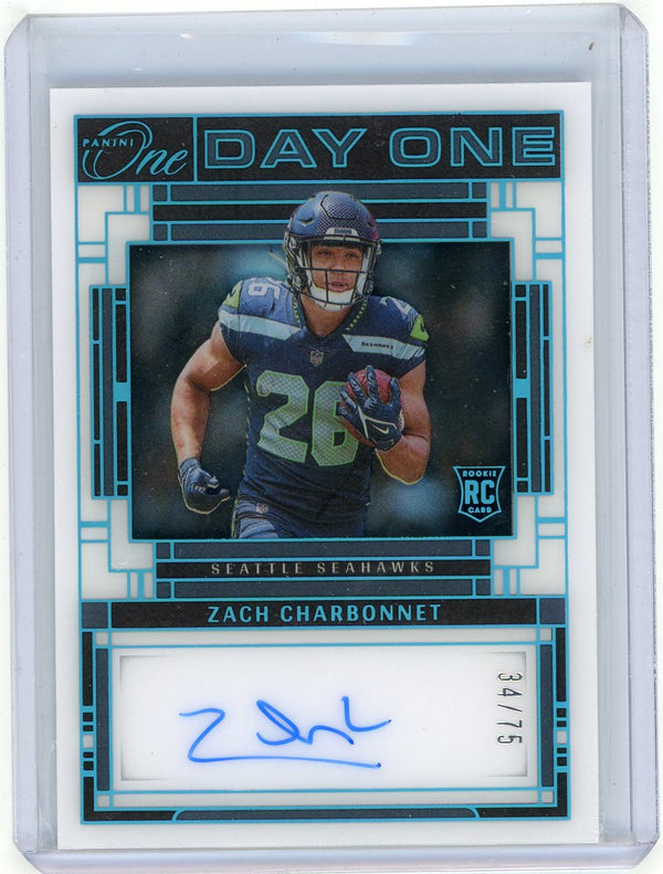 2023 Panini One Day One Zach Charbonnet #119 /75 Auto RC