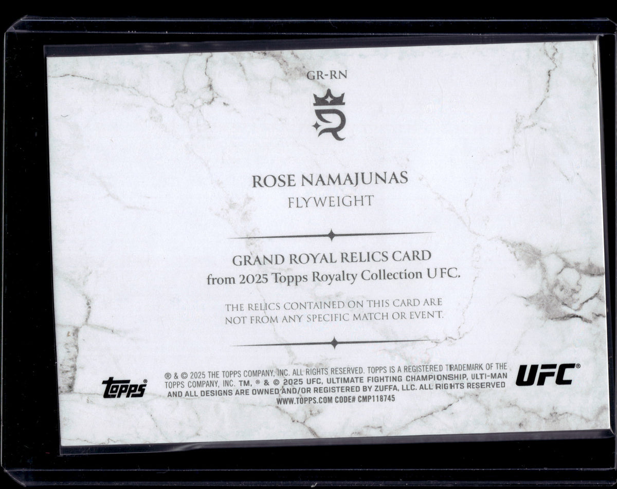 HL-INV 2025 Topps Royalty UFC Grand Royal Relics Rose Namajunas #GR-RN /99
