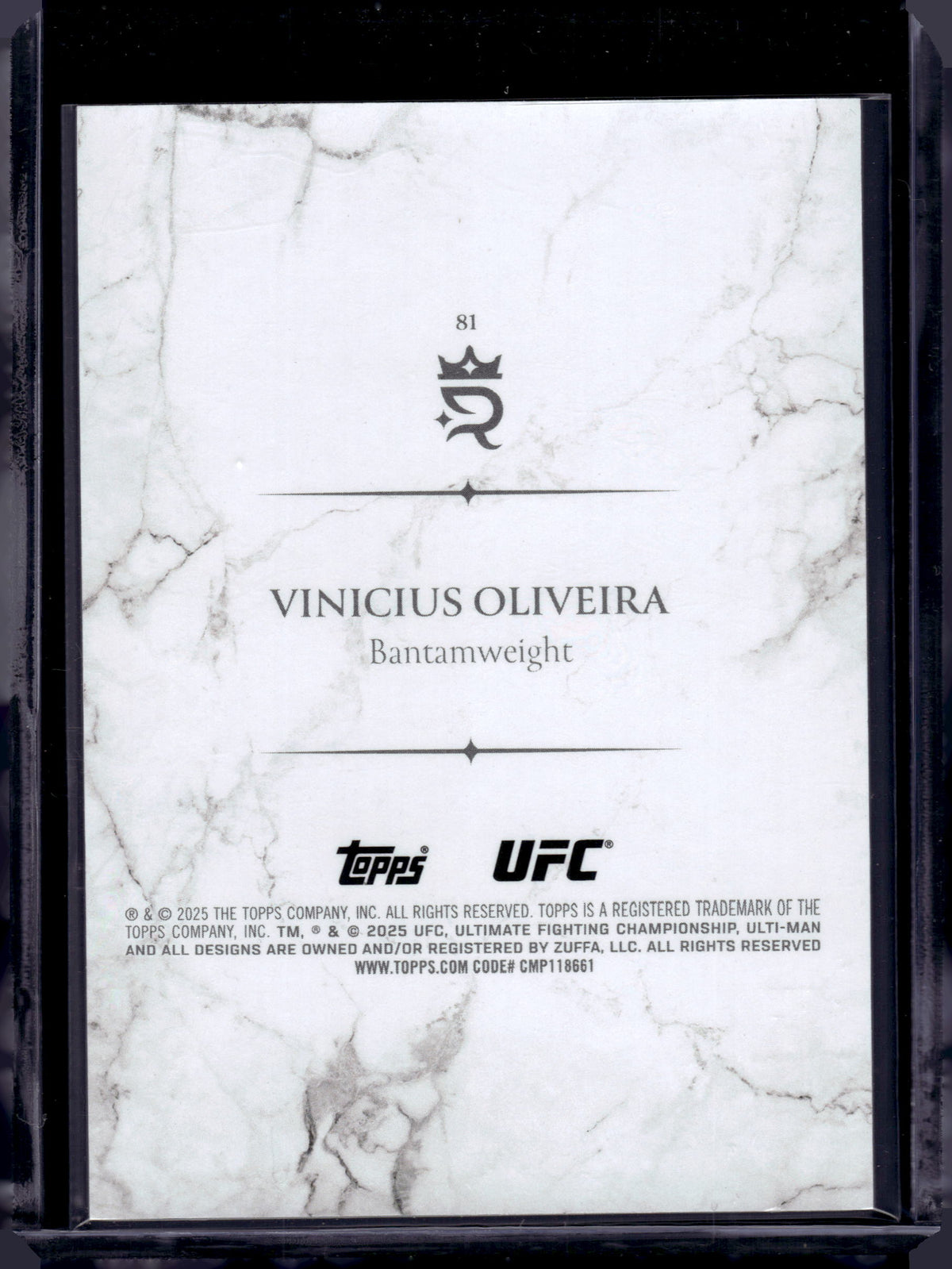 HL-INV 2025 Topps Reign UFC Vinicius Oliveira #81 /35