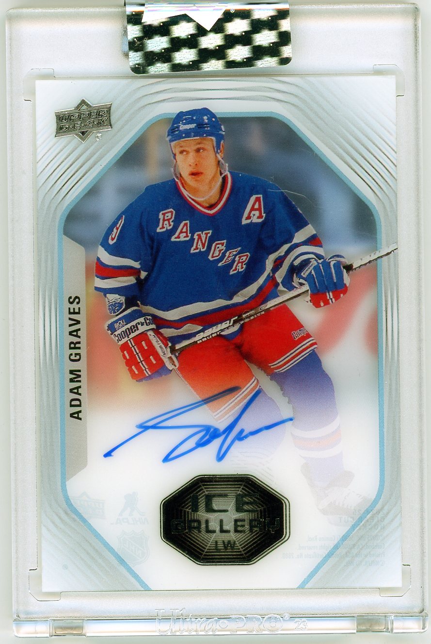 HL-P06 2025 Upper Deck Clear Cut Ice Gallery Autographs Adam Graves #IGA-AG
