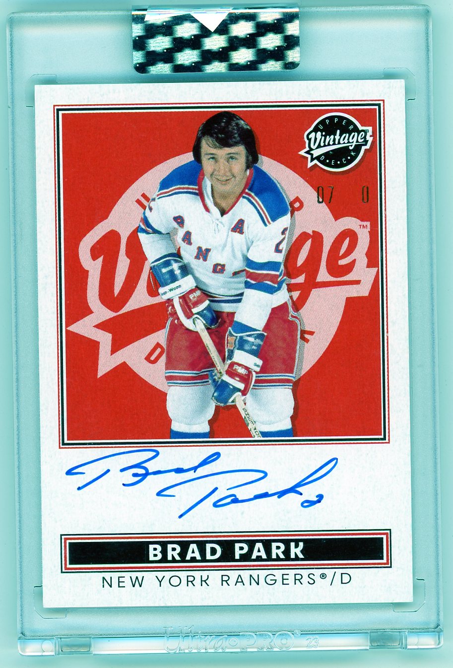 HL-P06 2025 Upper Deck Clear Cut Hockey Brad Park #VA-BP /10