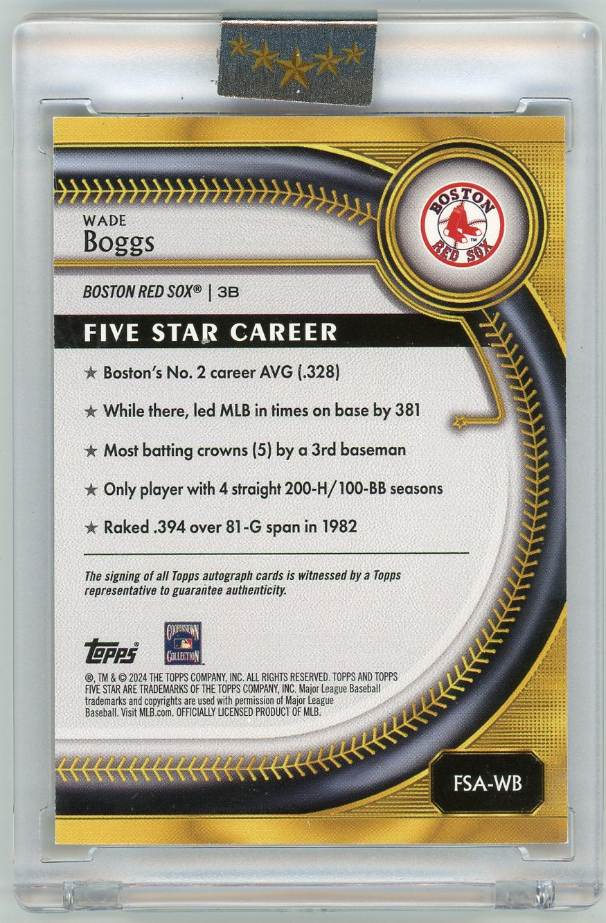 HL-P02 2024 Topps Five Star Wade Boggs #FSA-WB /75