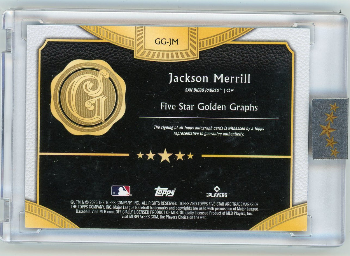 HL-P02 2025 Topps Five Star Golden Graphs Jackson Merrill #GG-JM /10