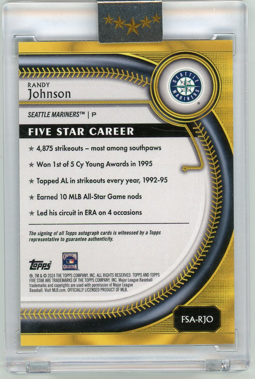 HL-P02 2024 Topps Five Star Randy Johnson #FSA-RJO Gold /25