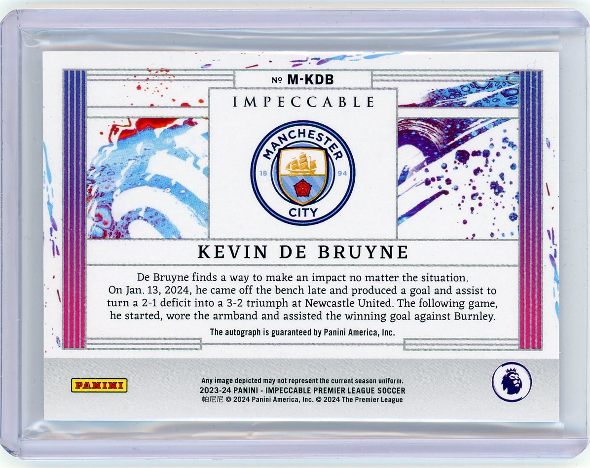HL-P05 2024 Panini Impeccable Masterstrokes Kevin De Bruyne #M-KDB /25