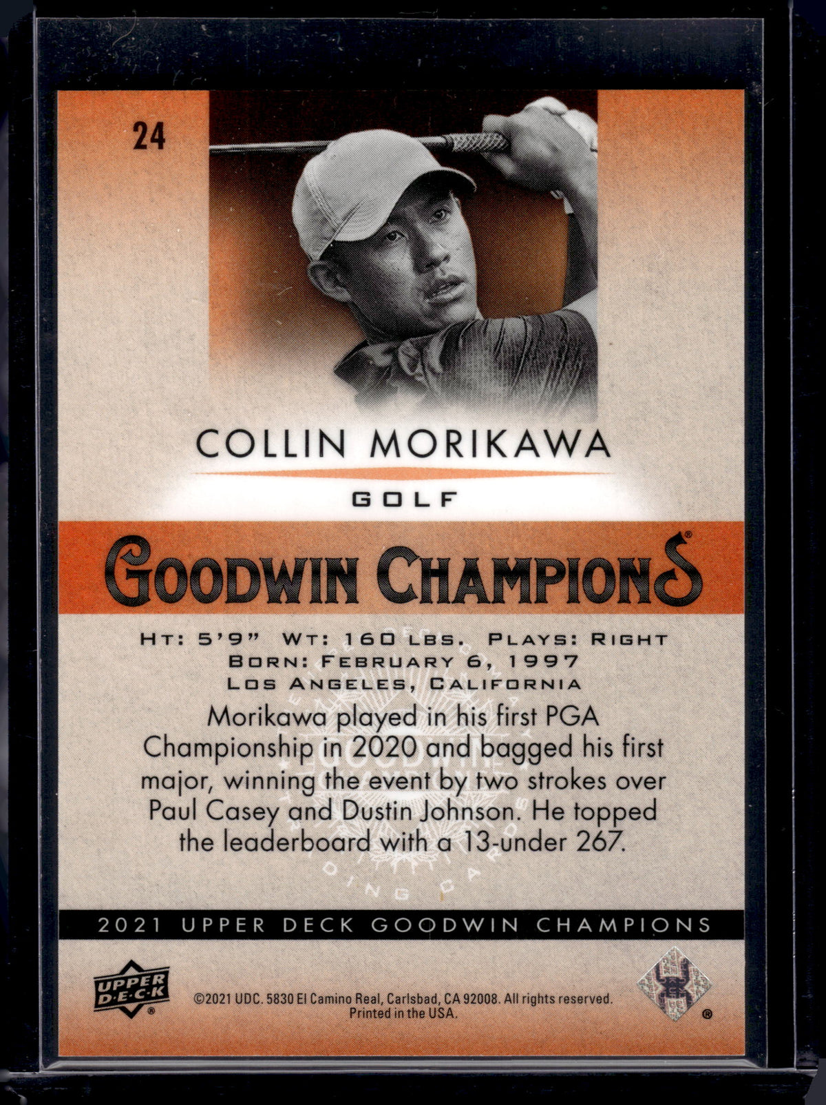 HL-INV 2021 Upper Deck Goodwin Champions Collin Morikawa #24 Red