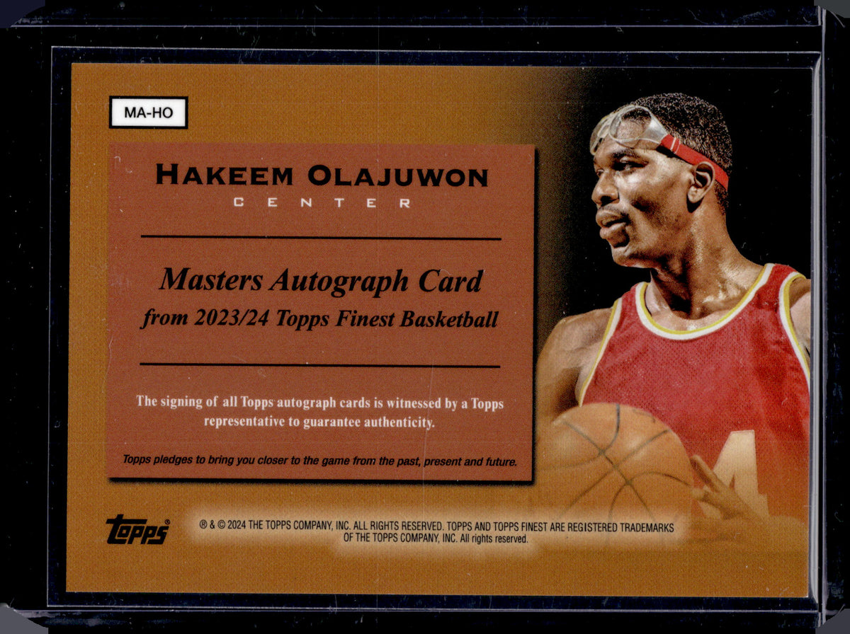HL-INV 2024 Topps Finest Masters Autographs Hakeem Olajuwon #MA-HO /25