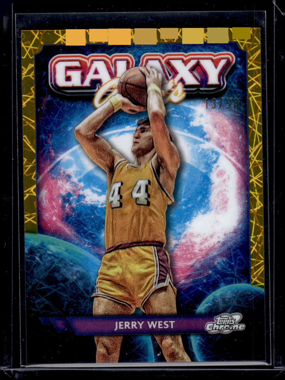 HL-INV 2024 Topps Chrome Galaxy Giants Jerry West #GG-26 Gold Refractor /50
