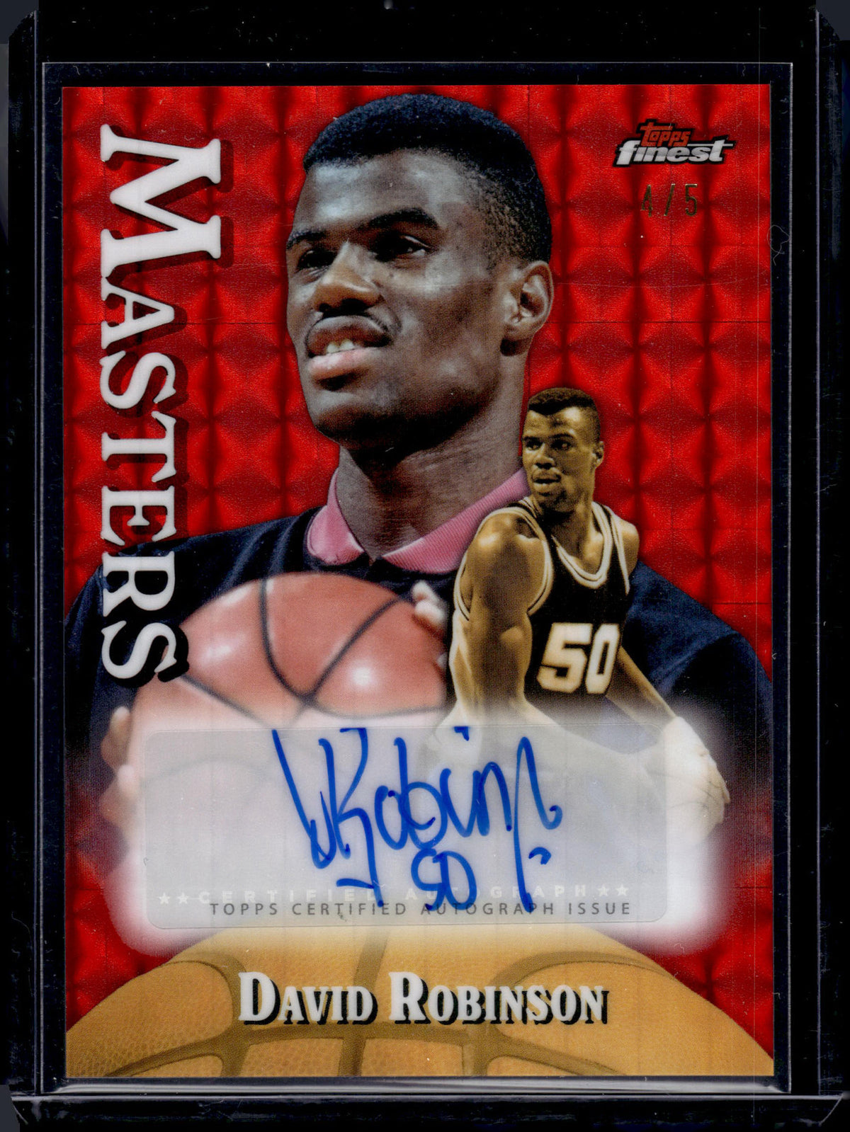 HL-INV 2025 Topps Finest Basketball Masters Autographs David Robinson #MA-DR
