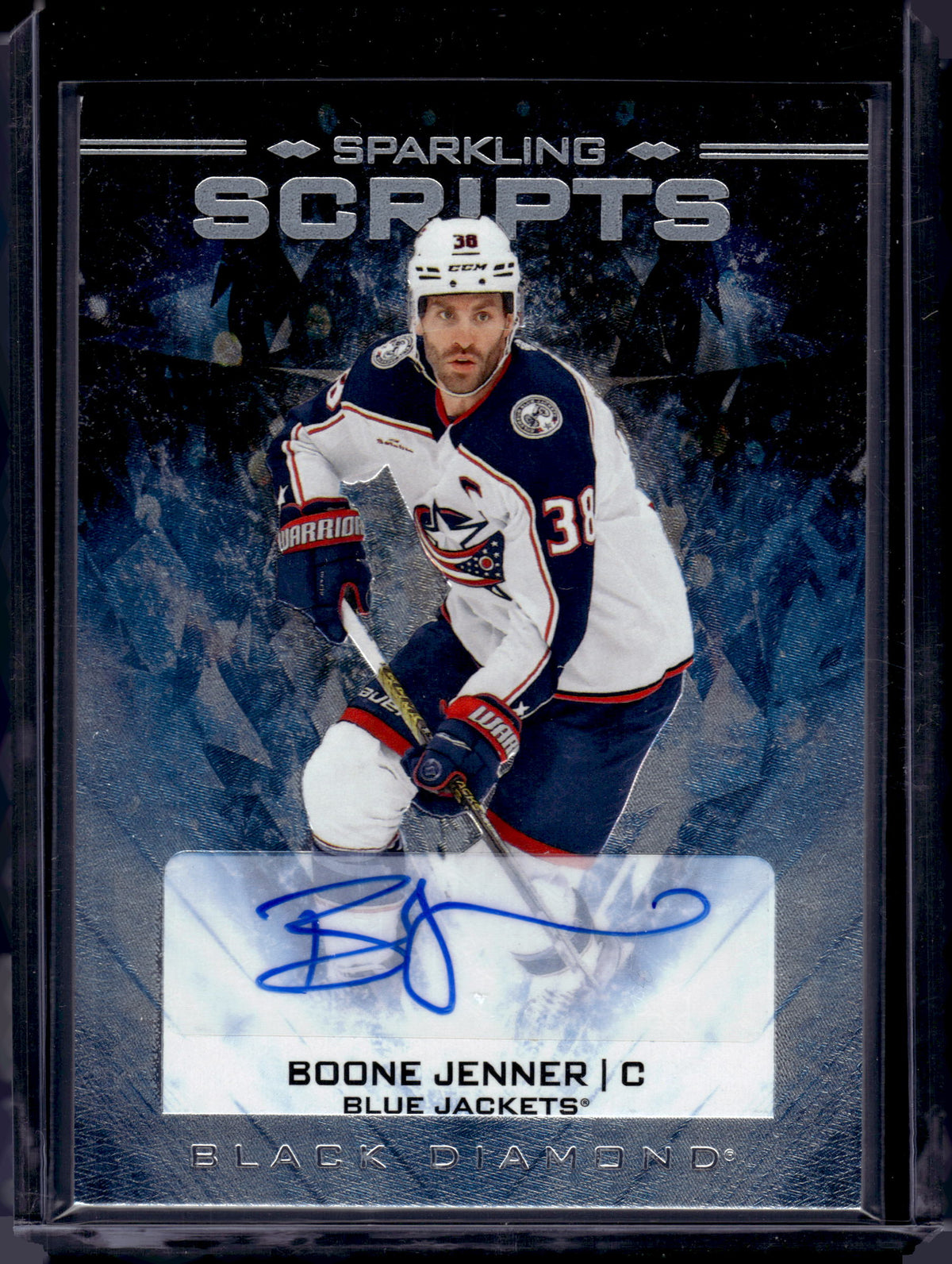 2024 Upper Deck Black Diamond Sparkling Scripts Boone Jenner #SS-BJ Auto