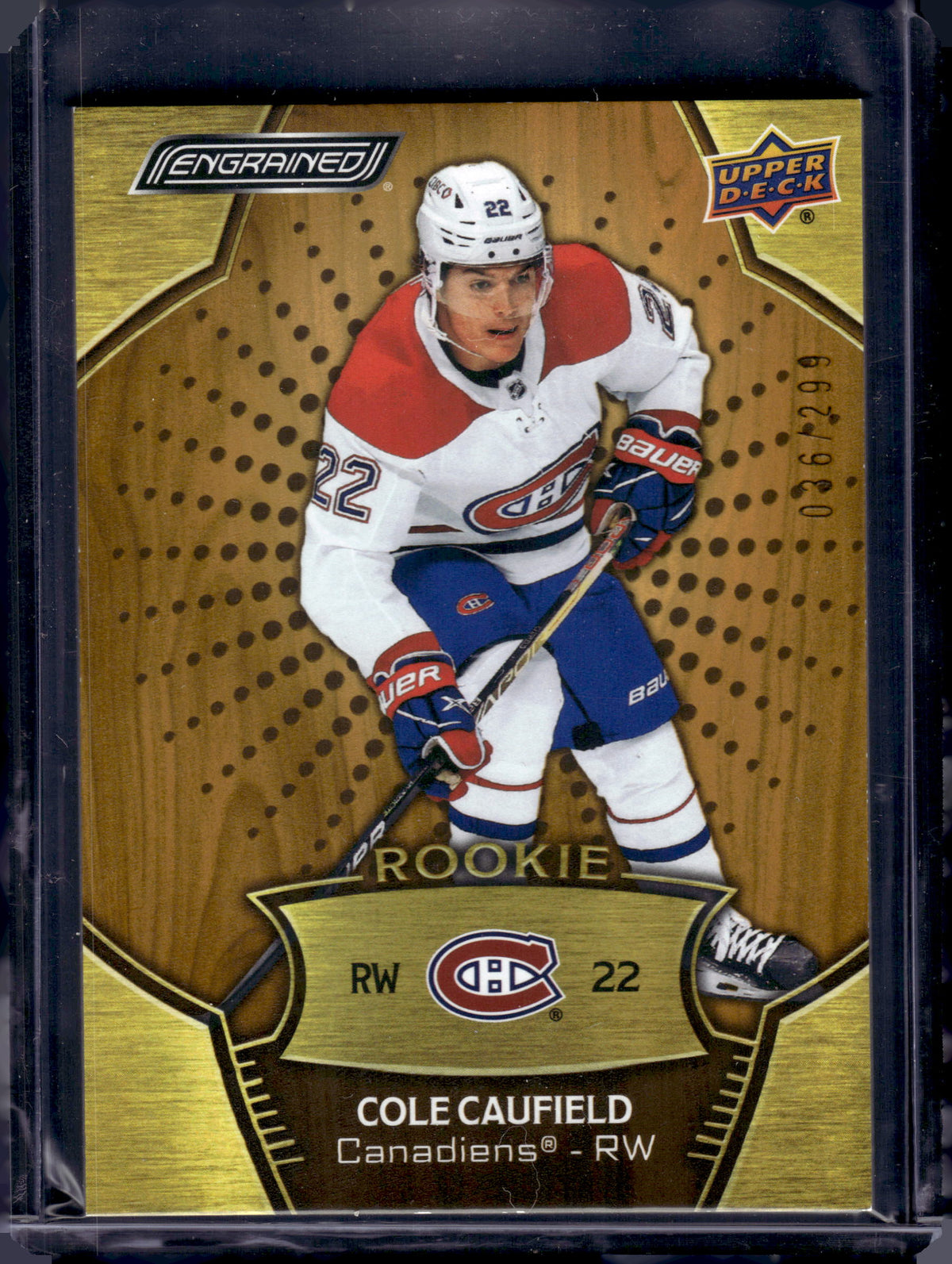 2024 Upper Deck Engrained Rookie Cole Caufield #191 Oak /299