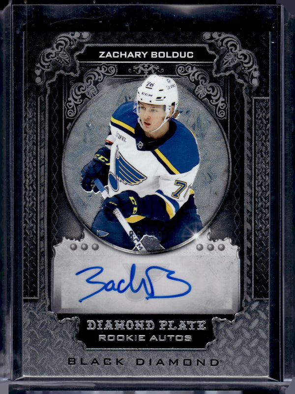 2024 Upper Deck Black Diamond Plate Zachary Bolduc #DPR-ZB /99 Auto