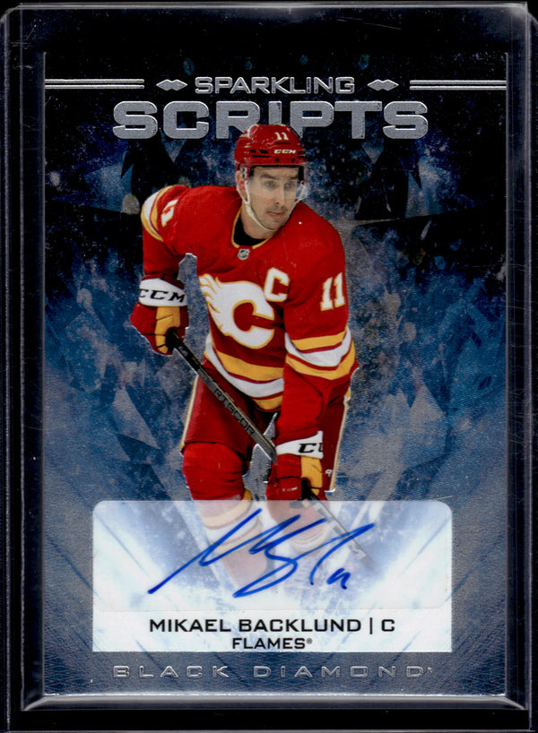 2024 UDC Black Diamond Sparkling Scripts Mikael Backlund #SS-MB Auto