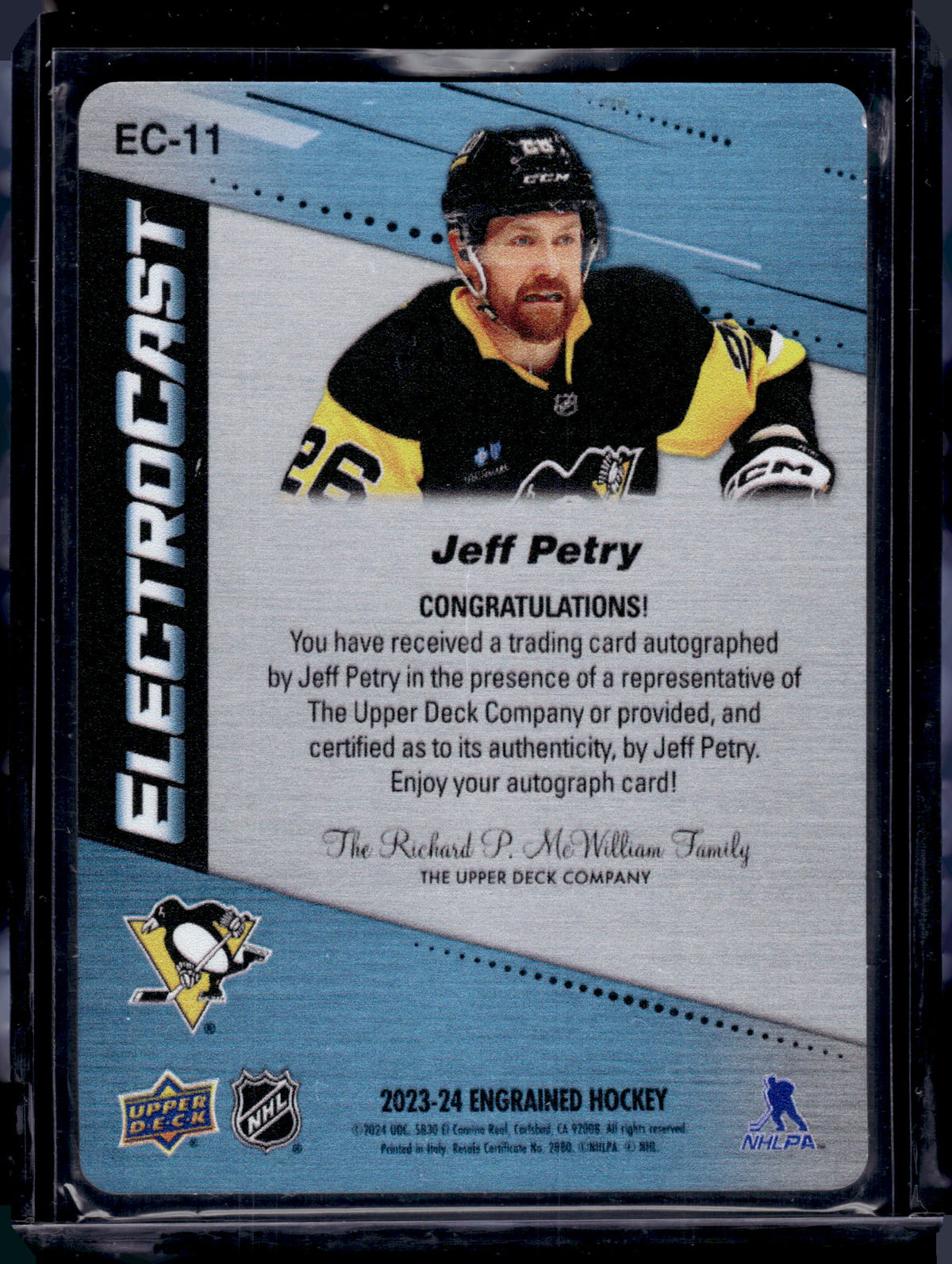 2024 Upper Deck Engrained Electrocast Jeff Petry #EC-11 Metal Auto