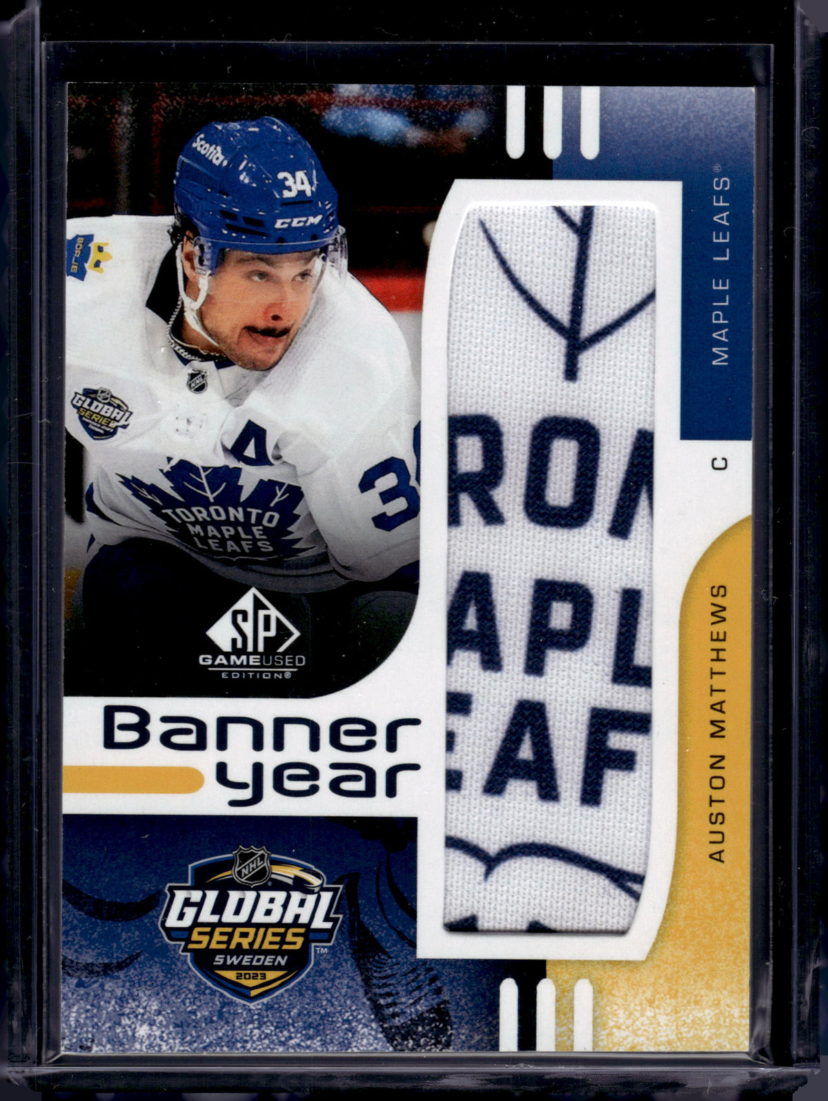 2025 Upper Deck SP Game Used Banner Year Auston Matthews #BYGS-AM