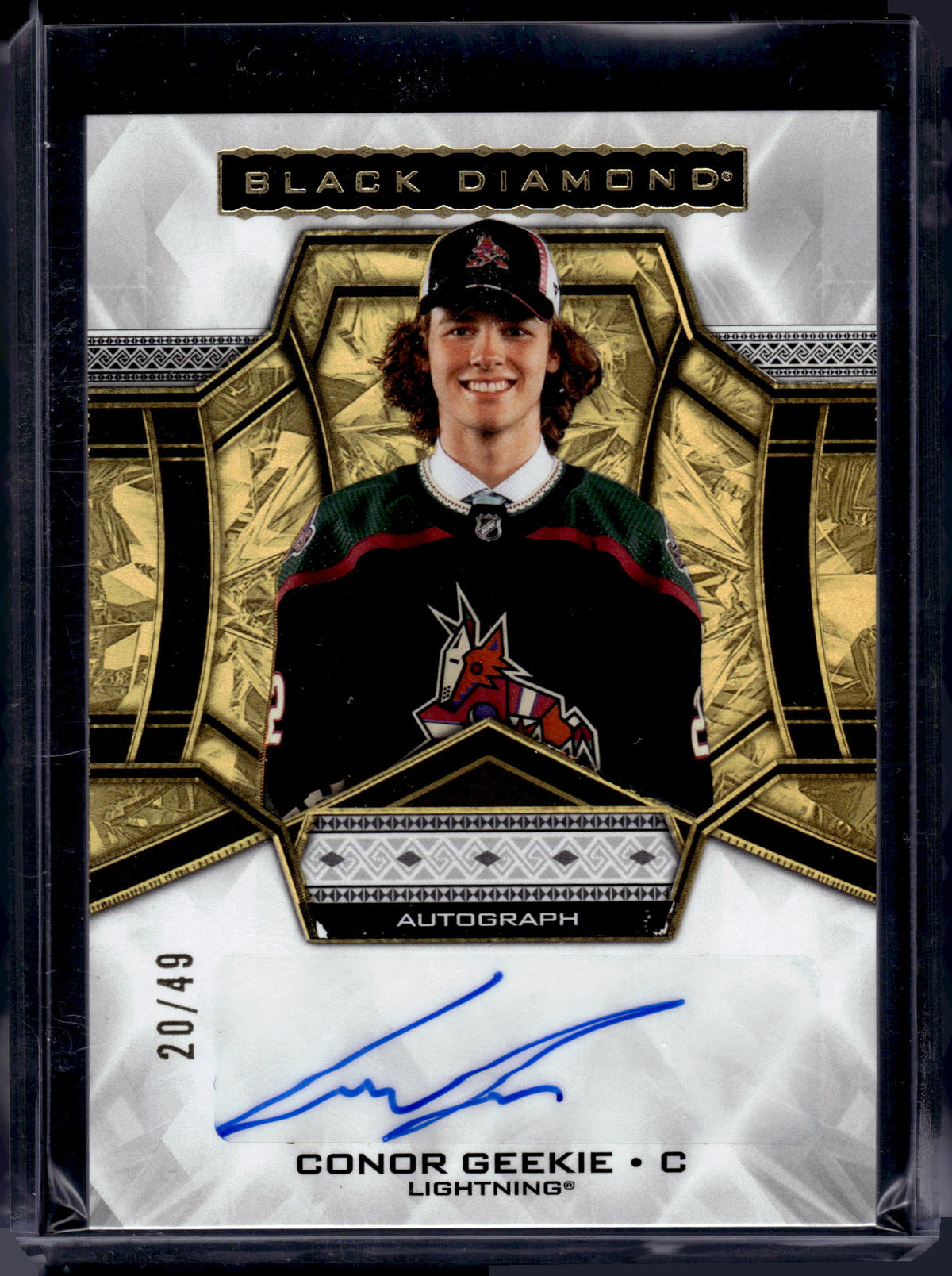 2024 Upper Deck Black Diamond Conor Geekie #BDB-GE /49 Auto