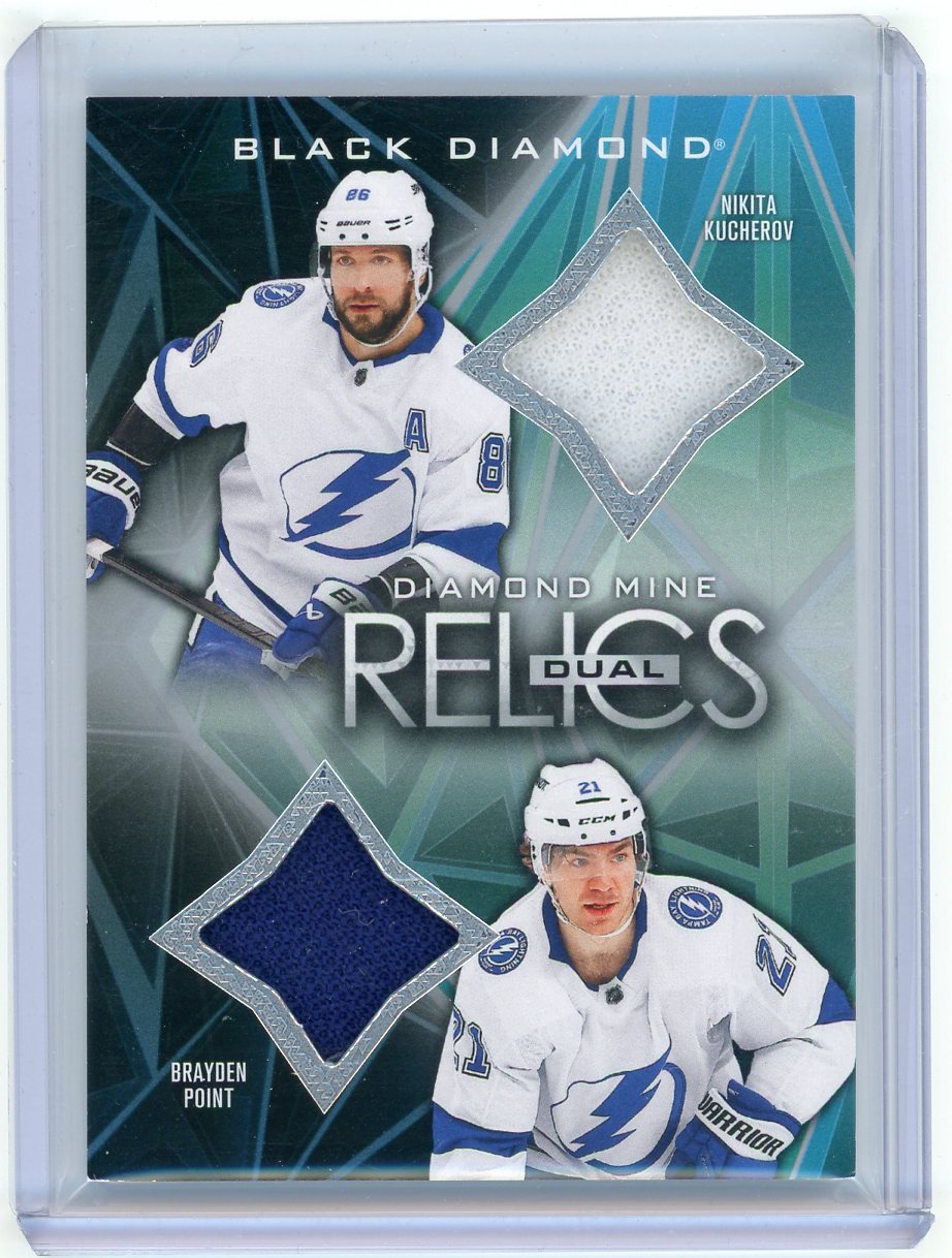 2024 UD Black Diamond Dual Relics Brayden Point Nikita Kucherov #DMDR-KP