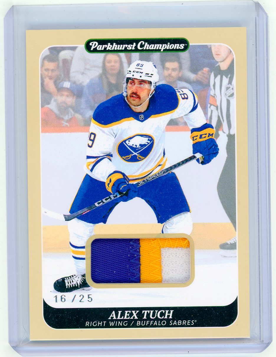 2024 Upper Deck Parkhurst Champions Alex Tuch #25 Gold Patch Patch