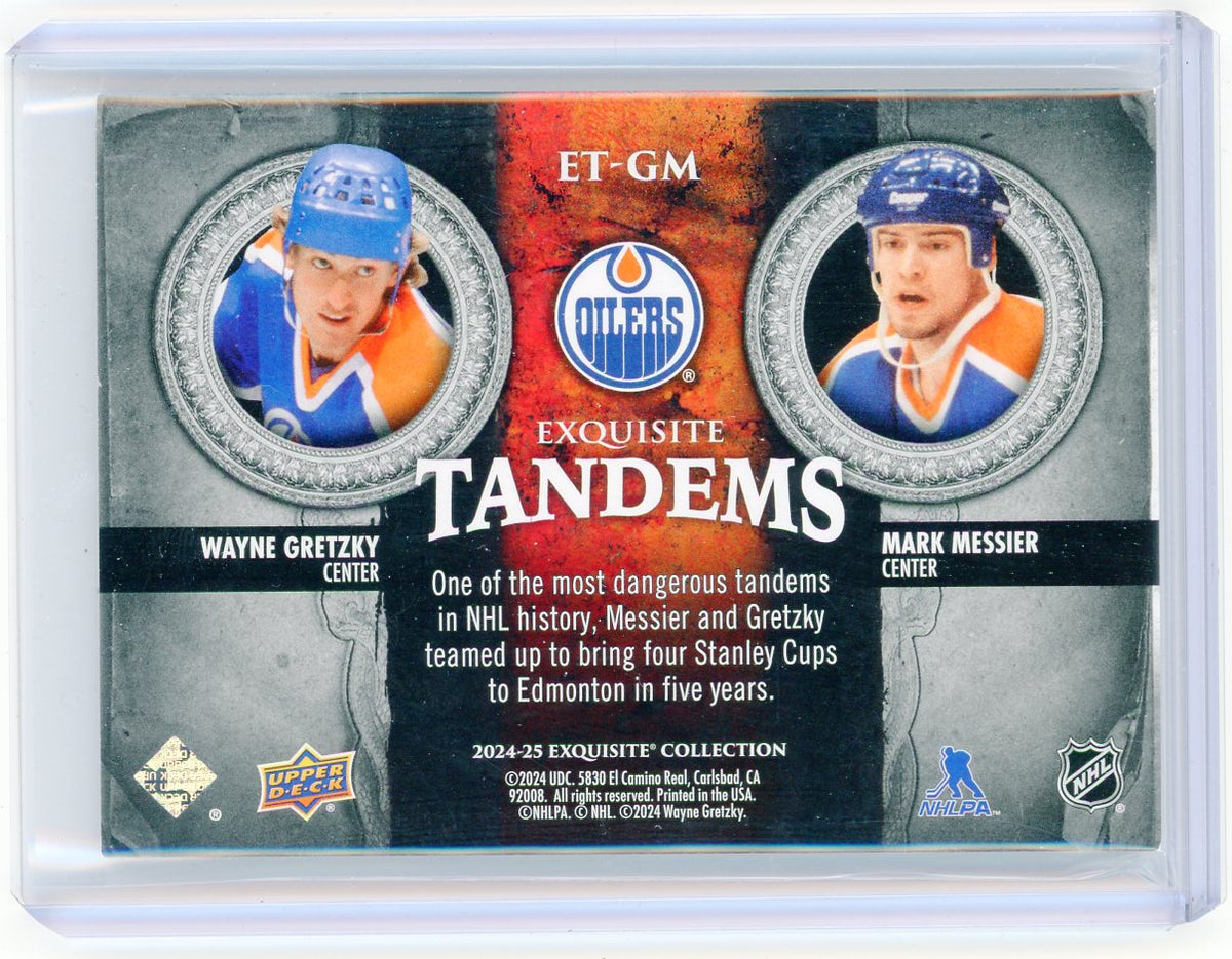 2024 UD Exquisite Collection Wayne Gretzky Mark Messier #ET-GM /99