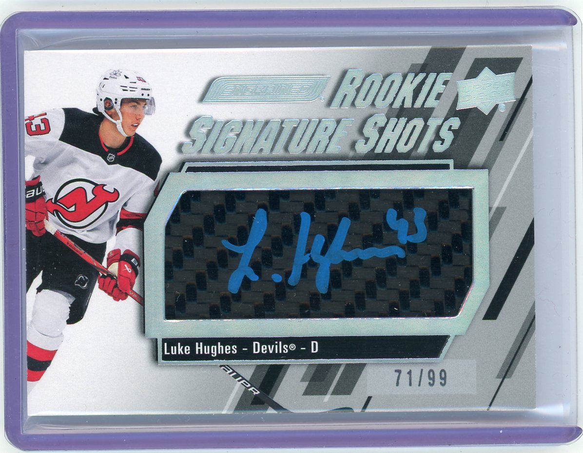 2023 Upper Deck Engrained Luke Hughes #RSS-LH Silver Stick /99