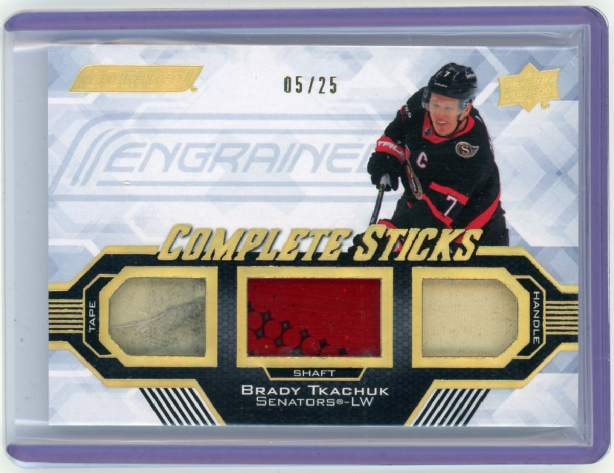 2024 UD Engrained Complete Sticks Brady Tkachuk #CS-BT /25 Game Stick
