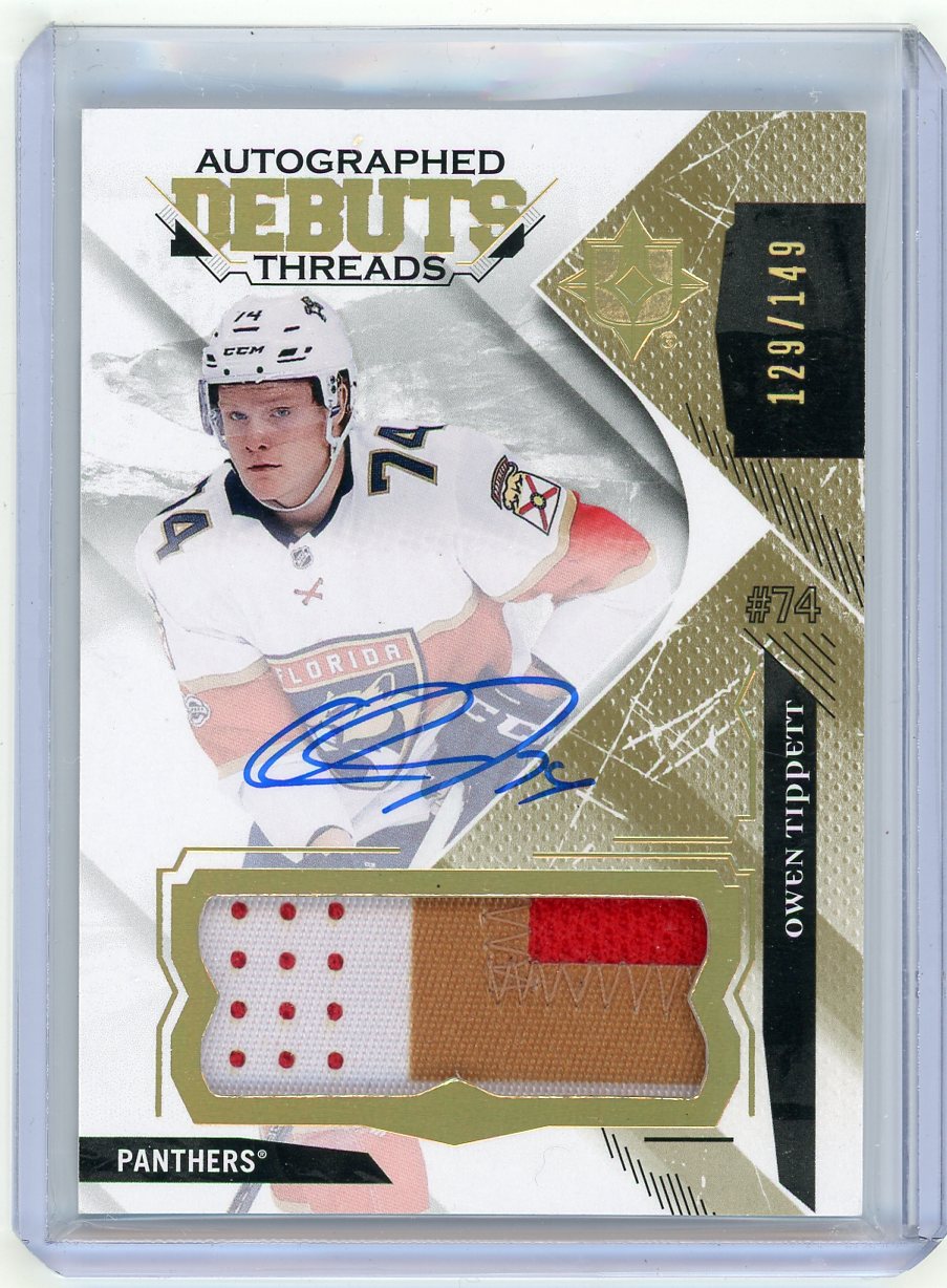 2018 Upper Deck Ultimate Collection Owen Tippett #DTA-OT /149 Auto Patch