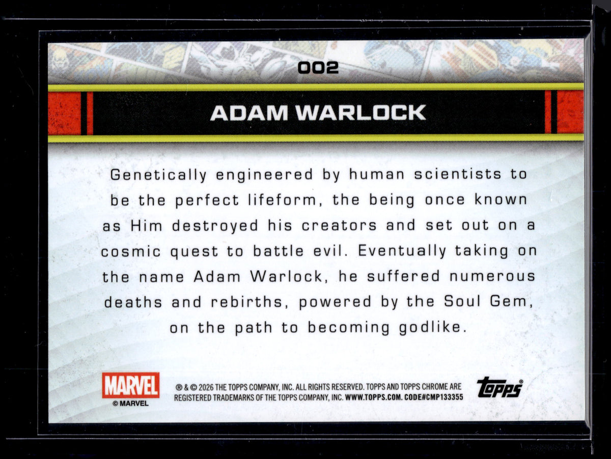 2026 Topps Chrome Marvel Adam Warlock 74/75 #002