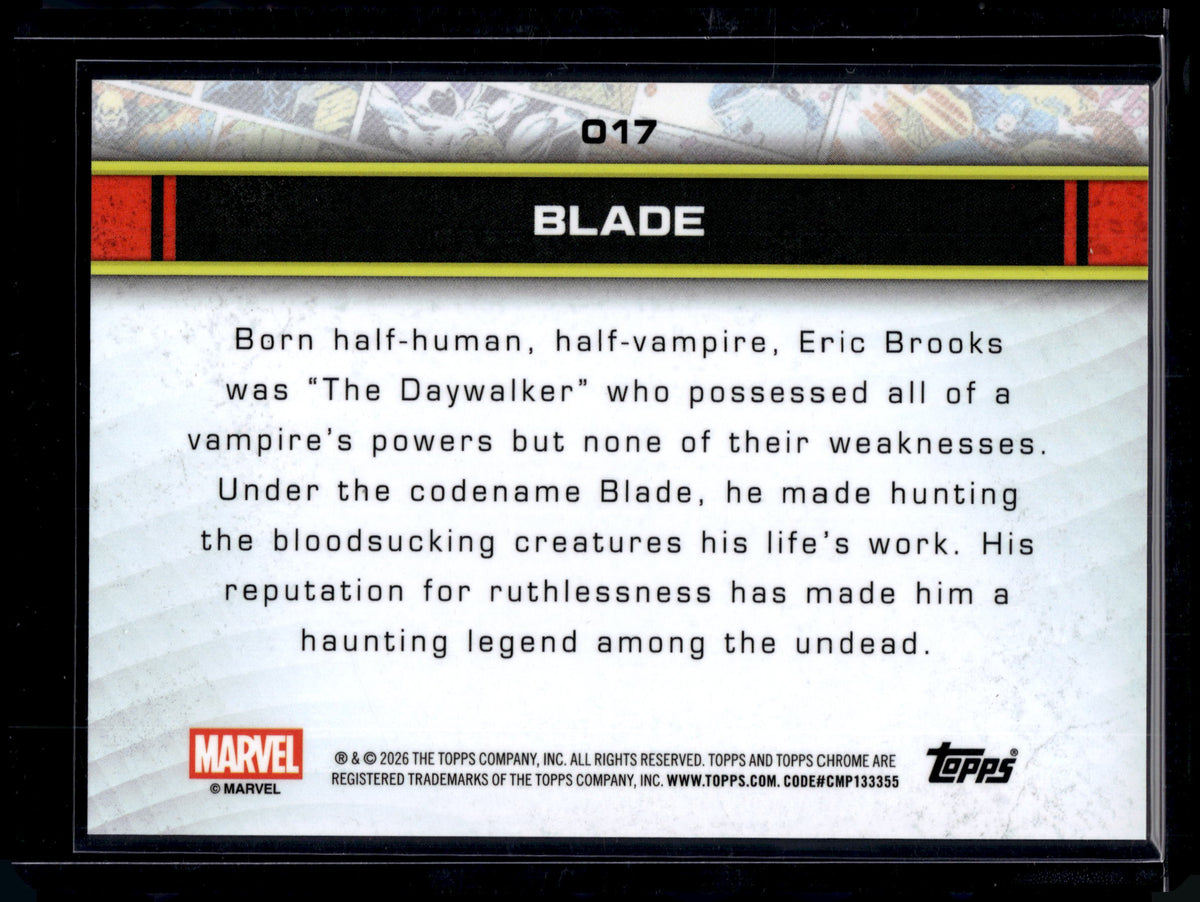 2026 Topps Chrome Marvel Blade 118/399 #017