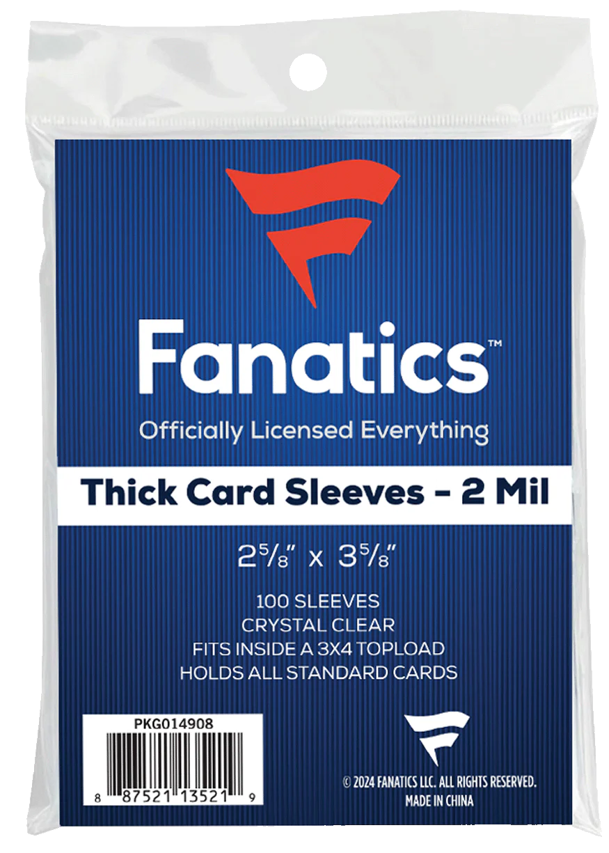 Fanatics Thick Card Sleeves - 2 Mil (100 Count Pack)