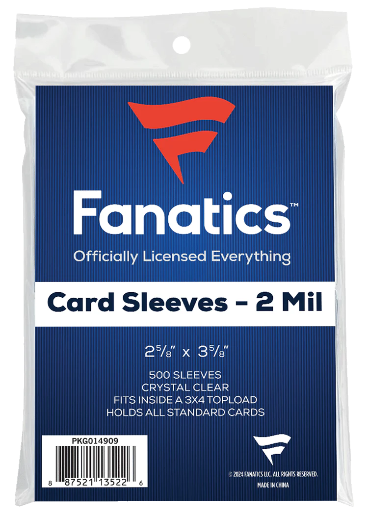 Fanatics Standard Card Soft Sleeves (500 Count Pack)