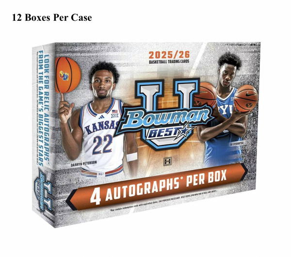 2025-26 Bowman University Best Basketball Hobby 12-Box Case