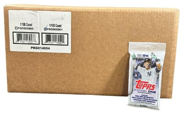 2025 Topps Series 1 Baseball 108-Pack Fat Pack Case