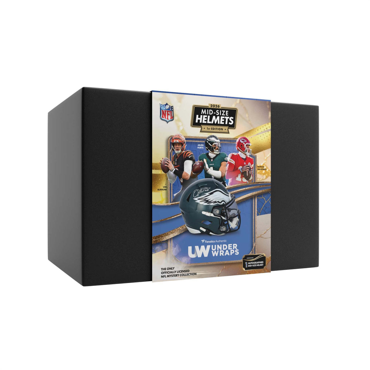2026 Under Wraps Autographed NFL Mid-Size Helmets Mystery Box